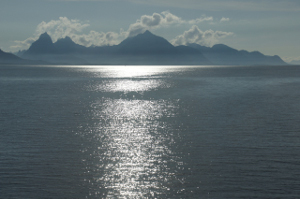 Utsikt från Hurtigruten.